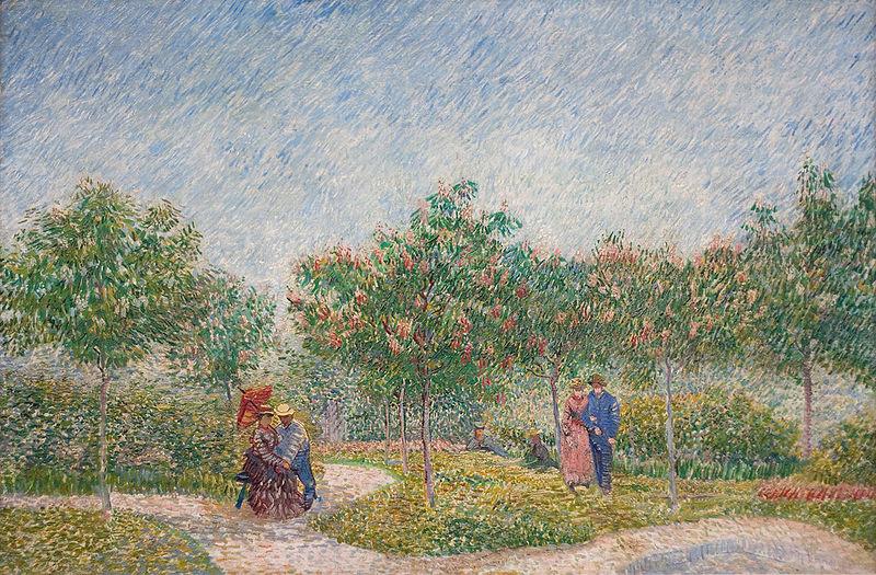 Vincent Van Gogh Verliefde paartjes in het park Voyer d'Argenson te Asnieres, 1887 Courting couples in the Voyer d'Argenson park in Asnieres Sweden oil painting art